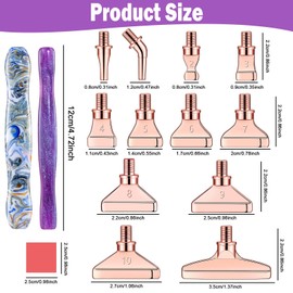 Roblue 22pc Diamond Painting Pen,Stainless Steel Metal Screw Thread Tips,Diamond Art Pens Tools with Ergonomic Resin,Diamond Painting Accessories for DIY Craft,Embroidery Decor