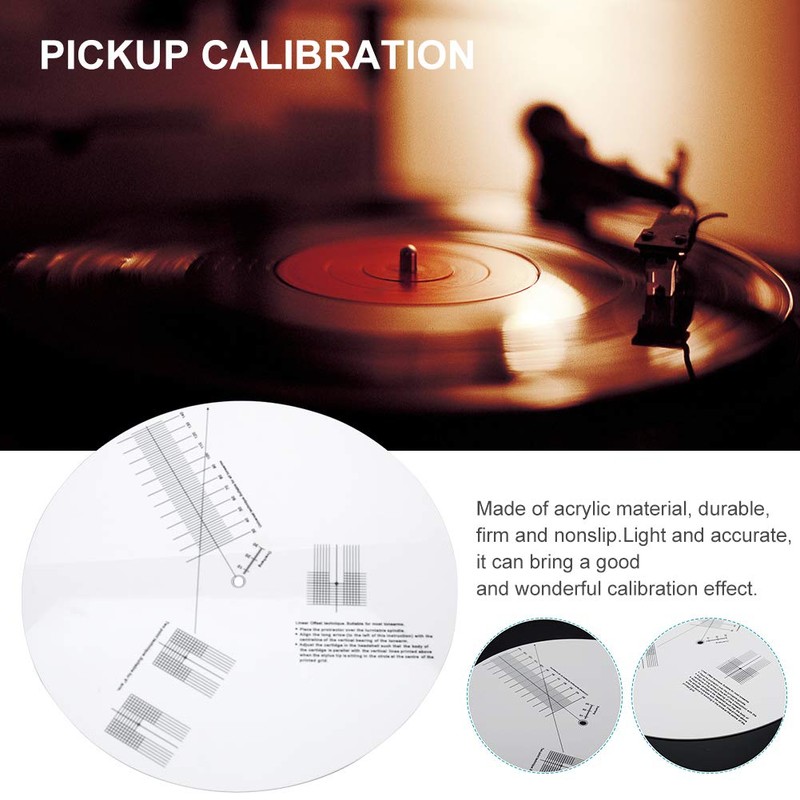 Turntable Cartridge Alignment Protractor Mat, Anti-sliding LP Vinyl Record Pickup