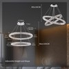 Finktonglan Dimmable Crystal Chandelier, 23.6'' Oval 2 Rings Modern Chandeliers