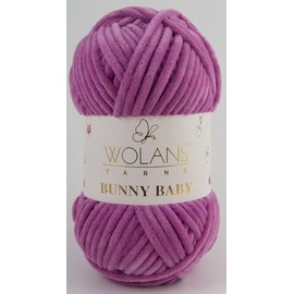 Wolans Bunny Baby Chenille Style Yarn Wool 70 Colours Available 100g Balls (Orchid Col 61)