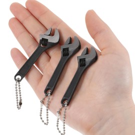 3 Pcs 2.5'' Tiny Adjustable Wrench, Mini Wrenches Small CrescentWrench Chain Wrench CrescentWrench Set Locking Adjustable Keychain Wrenches Hand Knurl Tool for Repair Micro Equipment