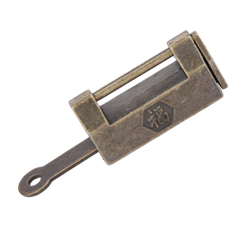 Chinese Vintage Padlock Antique Retro Style Lock Key Antique Retro