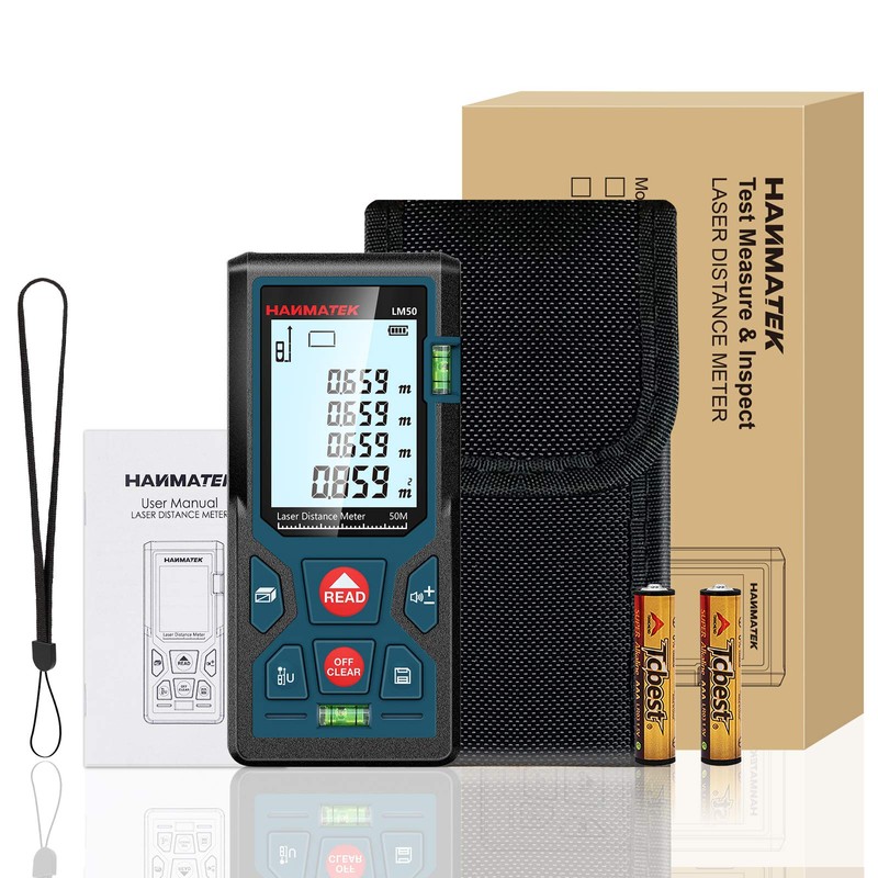 165ft/50m Laser Measure Ft/in/M Switching LM50 Laser Measurement Tool Devices
