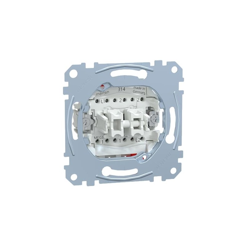 Merten MEG3126-0000 Double two-way switch insert 1 pole, 10 AX,
