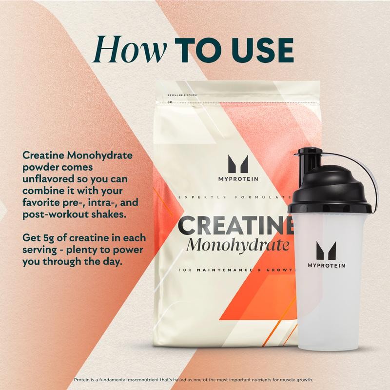 Creatine Monohydrate Powder:_ Unflavoured, 100 Servings