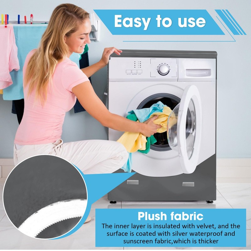 2 Pack Washer and Dryer Covers Dustproof Thickening Front-Loading Machine,Laundry