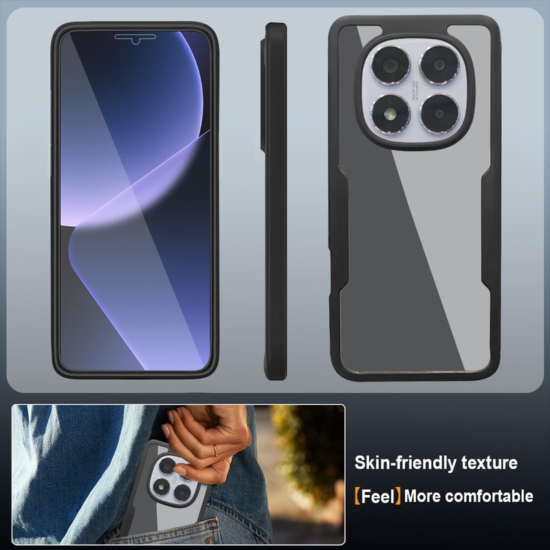 MRRSIWEI for Redmi Note 15 5G Case with Screen Protector.Full