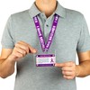 Seizures Medical Card With Writable Panel and Patterned Lanyard