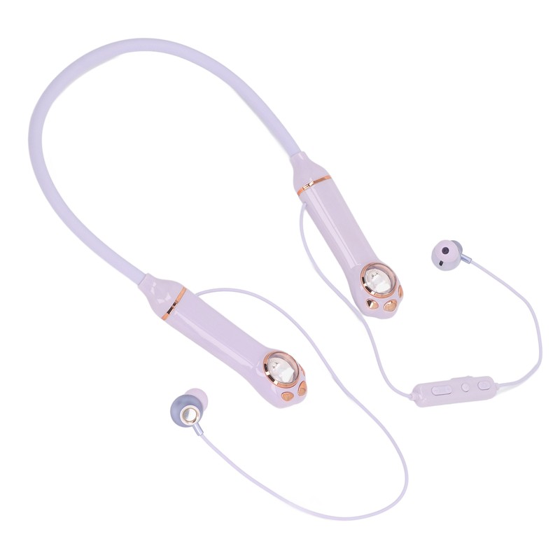 Neckband Earbuds IPX5 Bluetooth 5.3 Wireless Cat Pattern RGB Backlight