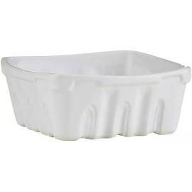 Creative Brands  Porcelain Berry Basket, Medium, White