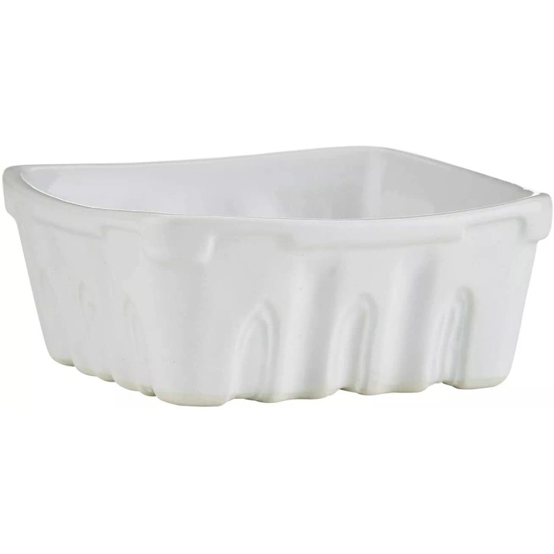Creative Brands Porcelain Berry Basket, Medium, White