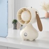 Handheld Fan Cute Cartoon Dog Shaped 3 Speeds Rechargeable Portable