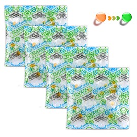 Wisesorb Silica Gel Packets, 100Pcs 3 Gram Food Safe Desiccant Packs, Orange to Green Indicating- Moisture Absorbers for Storage