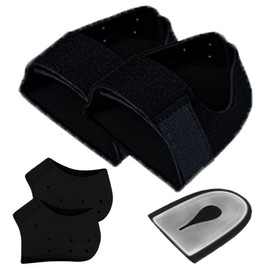 SAMJANE Heel Protectors, Heel Pads, Heel Support, Heel Cushion Cups for Heel Pain, Heel Supports Inserts, Heel Protectors for Pressure Sores (L(Women Shoes Size 9.5-13, Men Size 8.5-14))