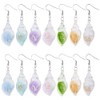 UNICRAFTALE 7 Pairs Colorful 304 Stainless Steel Shell Shape Dangle