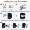 CLCTK 4 Pack Crystal Glass Dummy Door Knob, Single Side