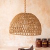Handwoven Natural Jute Pendant Lampshade Rattan-Style Ceiling Light Shade for