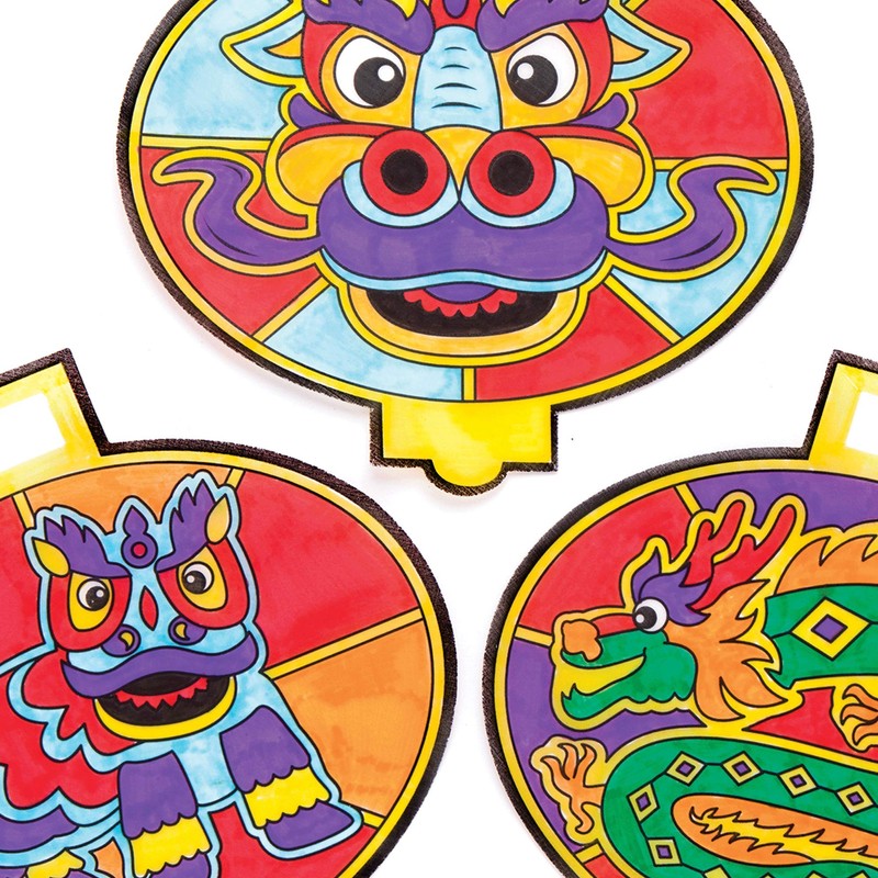 Baker Ross Chinese New Year Colour In Window Decorations, For
