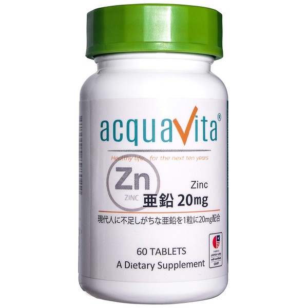 acquavita Zinc 0.7 oz (20 mg) x 60 Tablets