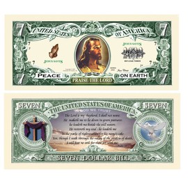 American Art Classics Pack of 5 - Jesus Christ Praise The Lord Christian Novelty Bills