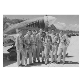 Curtiss P40 Pilots Munda New Georgia Solomon Islands 1943