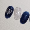 Midnight Sparkle Handmade Nail Tips - Round Short / 미드나잇