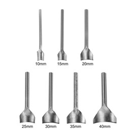 sourcing map 7pcs Arc-Shaped Leather Punch, 10mm-40mm, Leather Cutter Arch Curve, Belt End Cutter, Carbon Steel Flatter Curve Punch Tool for Crafting Strap Belt, Wallet and Bag