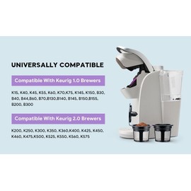 Universal Fit Reusable Coffee Filters for Keur*g 1.0 and 2.0 Brewers,Refillable Coffee Pods