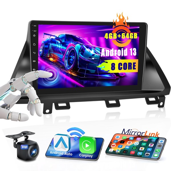 【4G+64G】 Hikity Android 13 Car Stereo for 2005-2010 Honda Odyssey