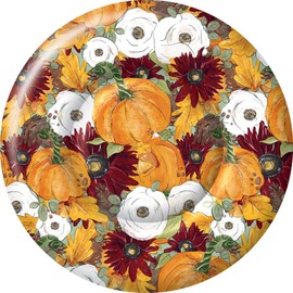 Boston International IHR Ideal Home Range Paper Plates Round Dessert Size, 8-Count, 8-Inches, Fall Foliage