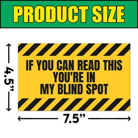 BAVAHA [7.5"x4.5"] If You Can Read This You're in My Blind Spot Bumper Magnet Funny Bumper Magnet for Adults Tailgate Tailgating Car Magnet Funny Warning Sign for Car Truck Vehicle Fridge