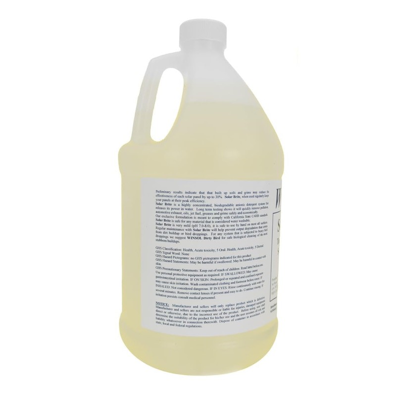Winsol Solar Brite Solar Panel Cleaning Soap Gallon