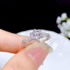 Shiny Full Diamond Ring 1Carat Round Cut Cubic Zirconia Promise