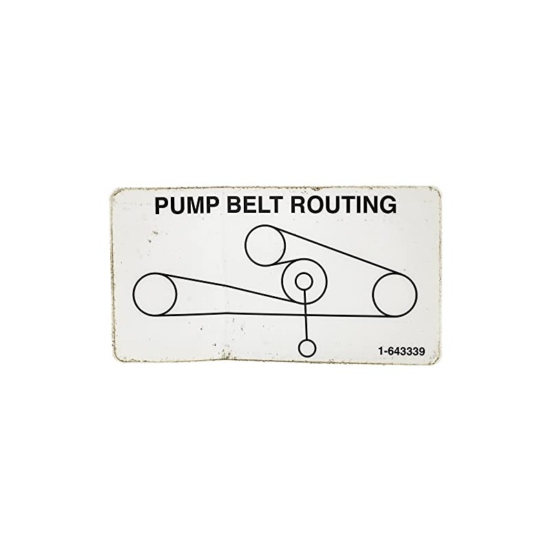 Exmark 1-643339 Belt Routing Decal Lazer Z AC AS LC