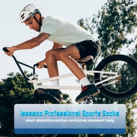 Iseasoo Copper Compression Socks for Men & Women Circulation-Ankle Plantar Fasciitis Socks Support for Athletic Running