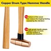 WEDO Copper Sledge Hammer 2lb,Solid Copper Mallet Hammer,Wooden Handle,Length 320mm,Die-Forged,