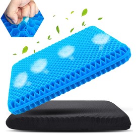 Winuoyang Soft Sitter Cushion, Gel Seat Cushion Breathable Honeycomb Gel Cushion Cooling Design for Office Chairs, Cars, Wheelchairs, Wheelchair Cushions 40x35cm