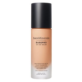 bareMinerals Barepro 24HR Wear Matte Liquid Foundation Mineral SPF 20, Full Coverage Matte Finish, Breathable Makeup for Face, Vegan (Light 21 Warm)