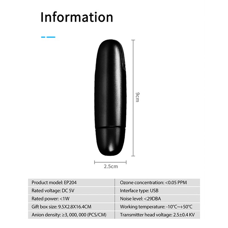 Car Air Purifier Ionizer Air Cleaner Portable low Noise Odor