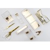 Dany Marcus Elegant Large Clear Acrylic Tape Dispenser with Gold