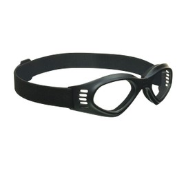 Bikershades Kids Safety Goggles Foldable Clear Lens Black Frame Boys Girls Motorcycle Riding, Motor Cross, Extreme Sports and Skiing