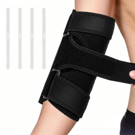 2 Pcs Men Women Elbow Splint, Adjustable Elbow Brace for Ulnar Nerve Support, Arm Splint with Fibreglass Strips for Night Use