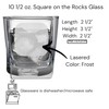 10.5 oz On the Rocks Glass Box Design Laser Engraved