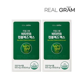 Realgram [Realgram][Total 6-Month Supply] Vitamin B Complex Max 500mg x 90 Tablets x 2 Packs / [리얼그램][총 6개월분] 비타민B 컴플렉스 맥스 500mg x 90정 2개