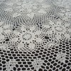USTIDE Soft Cotton Handmade Crochet Tablecloth White Floral Lace Tablecloth