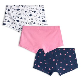 ARIEL Girls Cotton Boyshorts (Pack of 3), Set 2, 6-8 Years