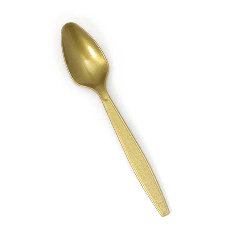 Premierware Disposable Gold Plastic Spoons (Pack of 24) – Elegant