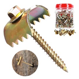 90&200Pcs Fence Staples, Fence Nails for Wire Fence and Softwoods, Reusable Fence Fasteners with Wire Fixer Hold, Installed Quickly Fence Screws with Cordless Drill (200PCS)