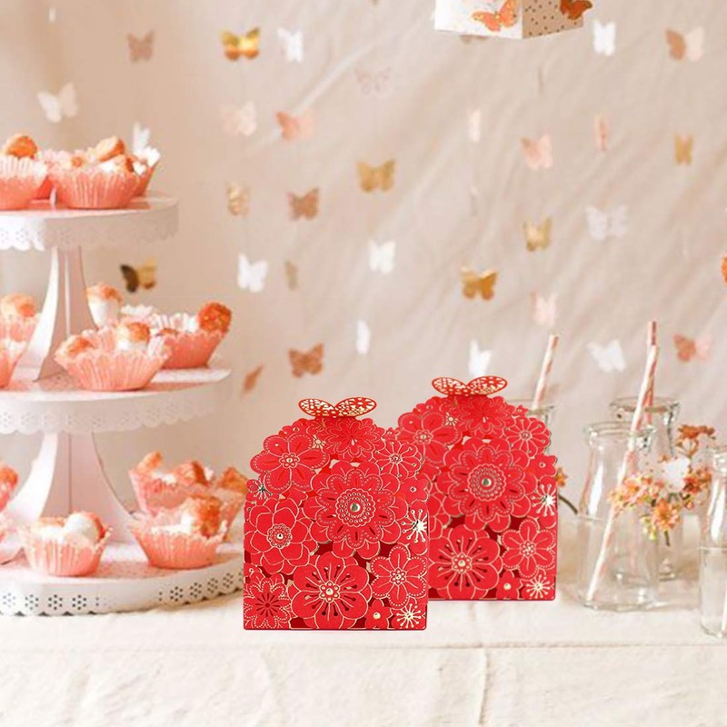 Kslong - Juego de 50 Cajas de Regalo para Galletas,