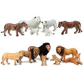 musykrafties African Jungle Animals Toy Lions Figure Realistic Plastic Figurine Playset Lot 13-piece
